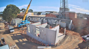 Check out building work on library