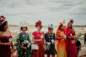 Frocked up for fashions on the fields