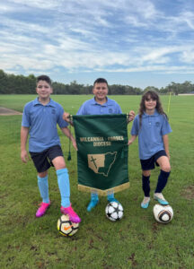 Students score soccer goals