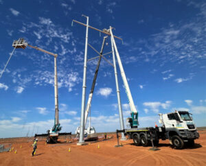 New power poles installed